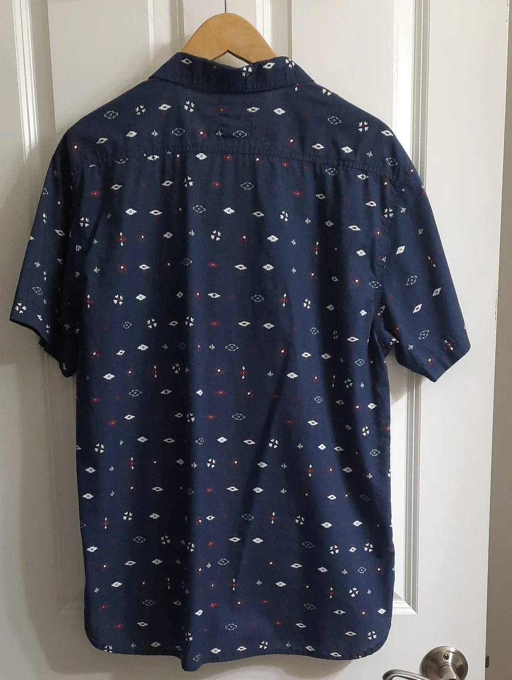 Levi's Navy Short-Sleeve Button-Down with Southwest Style Print